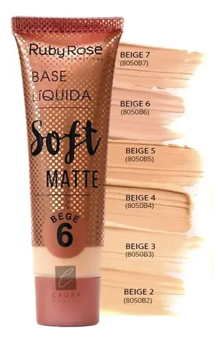 Base Líquida Ruby Rose Soft Matte para una Piel Mate Nude 4