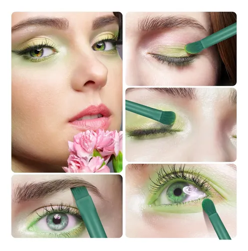 Set De Brochas Para Ojos Evrchgiea 6 Unidades Verde