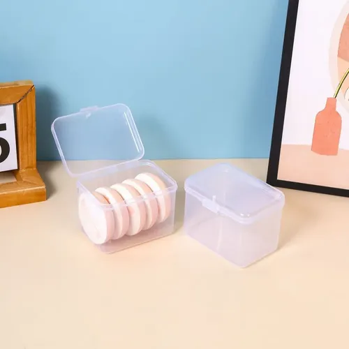 Caja De Almacenamiento Cuadrada Transparente Para Cosméticos