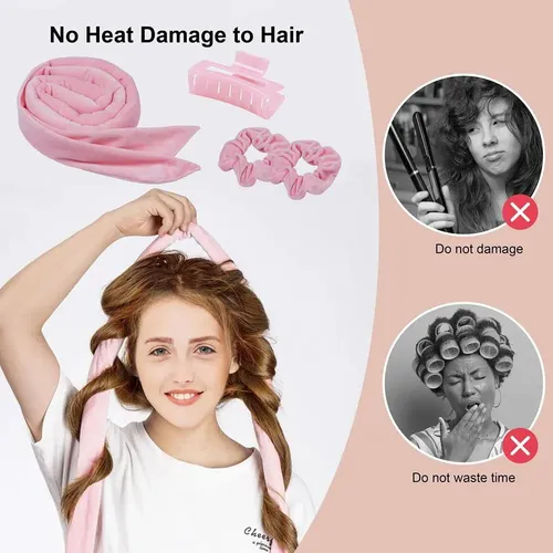 Set Accesorios Pelo Cinta Y Diadema Rosa Para Mujer L