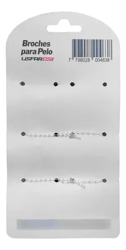 Broches, Hebillas Para El Pelo Lisfar X 6 Unidades Negro