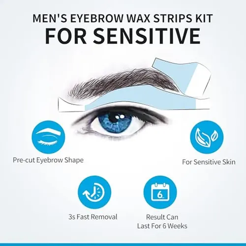 Tiras De Cera Para Cejas Sensibles Beauty7 Para Hombre, Depi