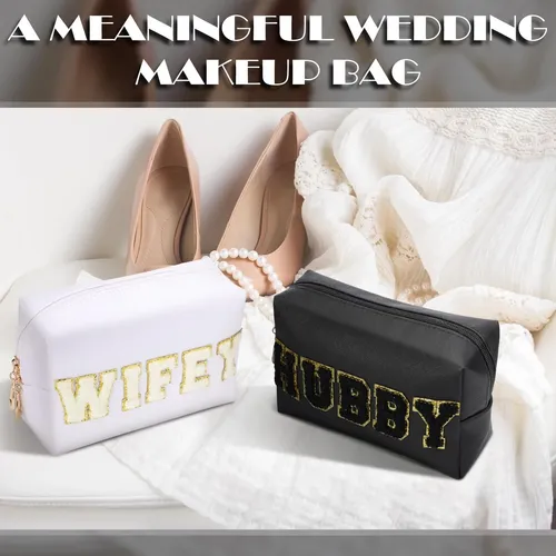 Pinkunn Set De 2 Neceseres Wifey Y Hubby Para Novia Con Parc