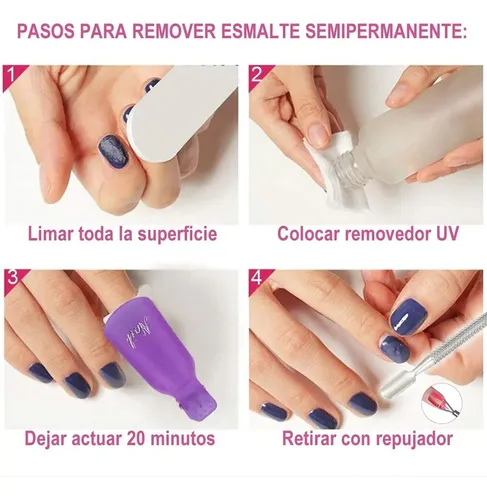 Kit Removedor Uv Broches Toallitas Wipes P Semipermanentes