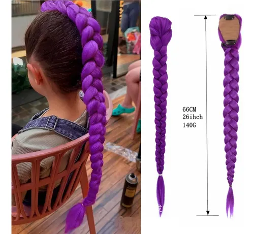 Postizo Trenza Larga Estilo Cosplay Para Disfraz