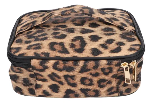 Mujer Bolsa De Maquillaje Portátil Patrón Leopardo (xy)