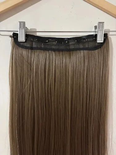 Cortinas De Pelo: Cabello Sintetico Premium Extensiones Marron 8a Lacio