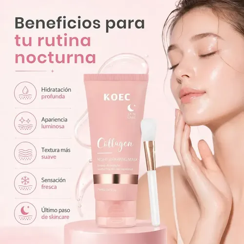 2x Mascarilla Facial Nocturna Colágeno Wrapping Mask