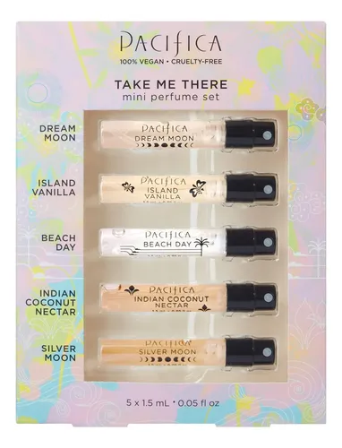 Set De Prueba De Perfume Pacifica Take Me There, 5 Aromas De 1 Ml Cada Uno