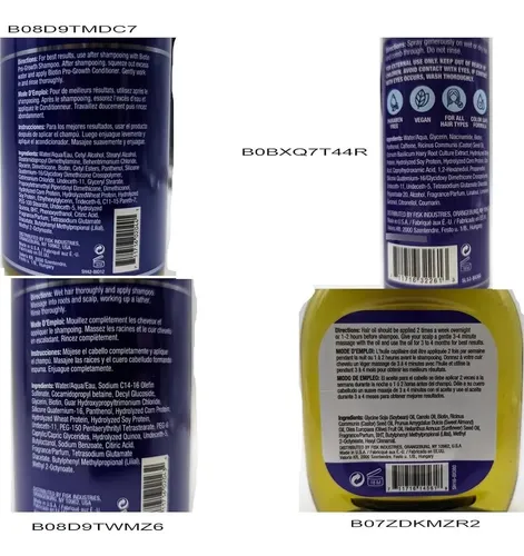 Set 4 Pasos Difeel Biotina Crecimiento Cabello