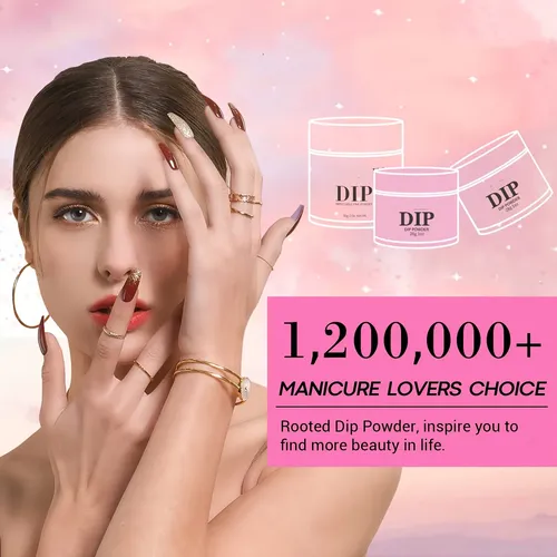 Kit Básico Para Uñas Dip Powder, 6 Colores, Flor De Cerezo