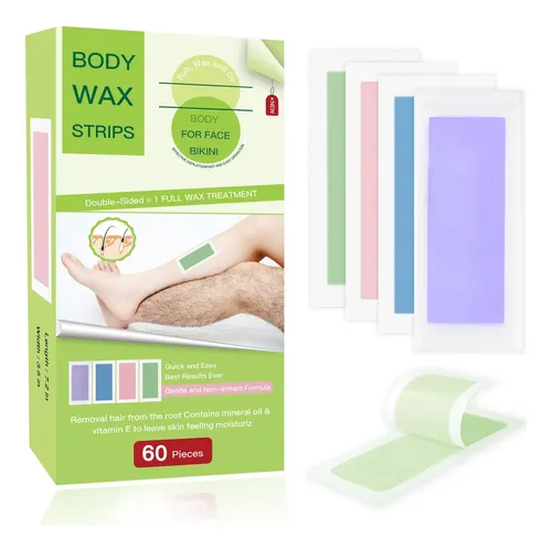 Kit De Depilación Corporal Wax Strips Pumei, 60 Unidades, Co