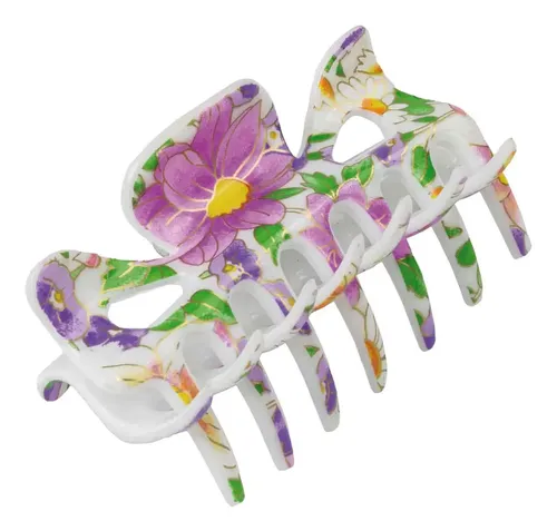 Broche Mariposa Diseño Floral De Pelo Decorativo Pack X 6 Floral