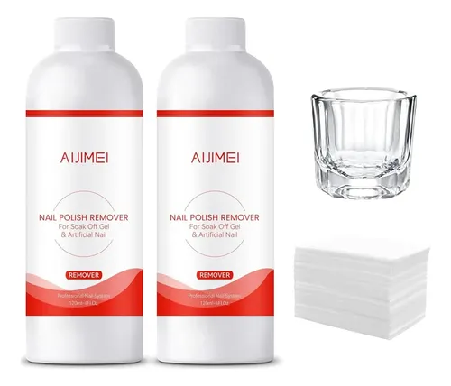 Removedor De Gel Y Acrílico Aijimei 240 Ml Conjunto 2×120