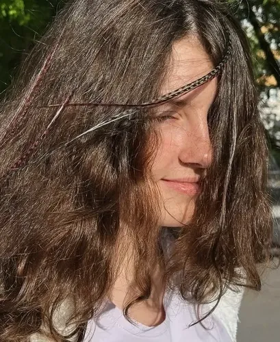 4 Plumas Naturales Para Pelo De 20-22 Cm + Microrigns