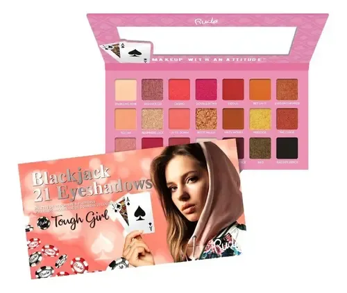 Paleta De 21 Sombras Blackjack Tough Girl Rude Cosmetics