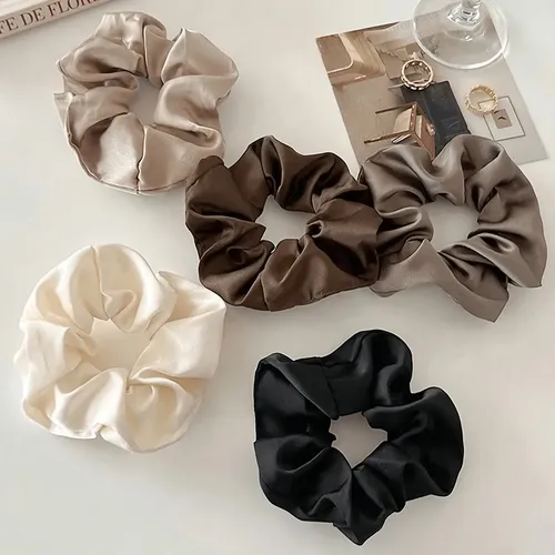 Set De 10 Diademas De Seda Elásticas Con Corona Alta Para Vi