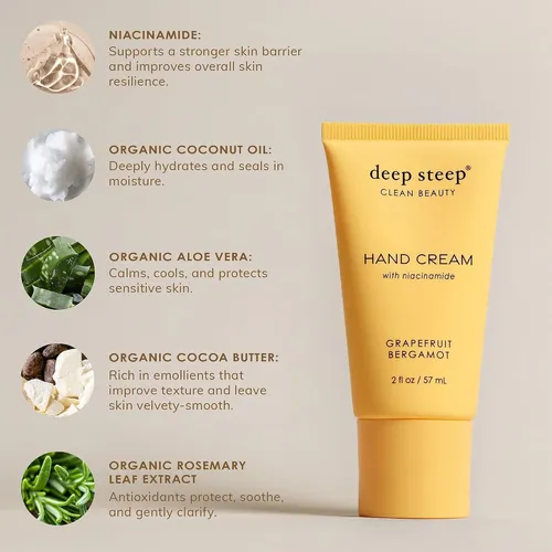 Crema De Manos Deep Steep Niacinamida 2 Oz Vainilla Coco