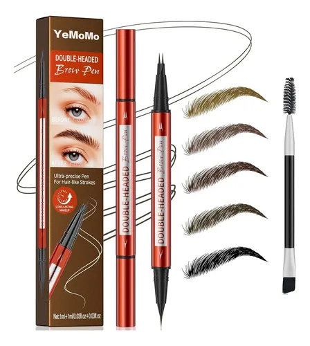 Lápiz De Cejas Dual Ultra Preciso Yanqina 5 Tonos