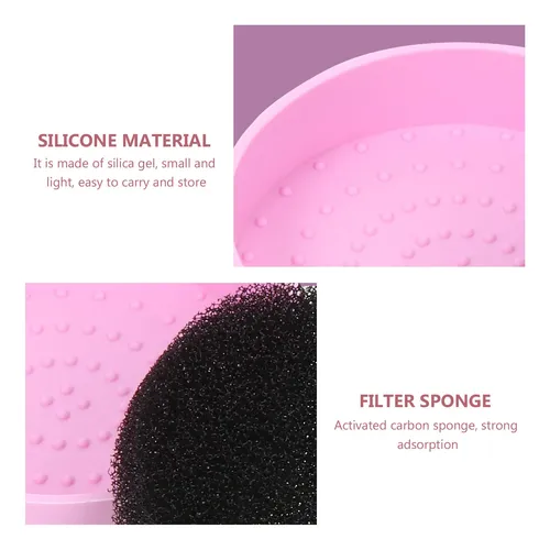 Set De 4 Esponjas Para Limpiar Brochas De Sombra Y Maquillaj