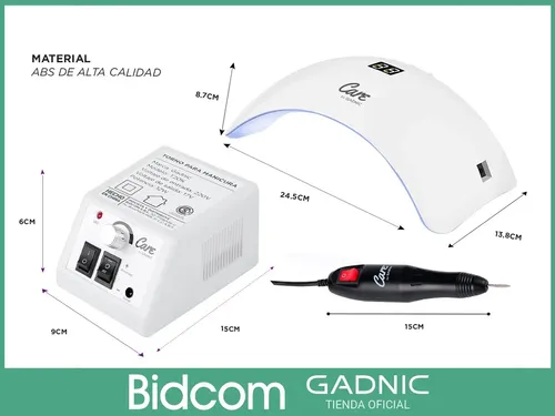 Cabina Para Uñas Gadnic Led 48w+ Torno Electrico Profesional