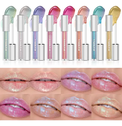 Brillo Labial Hidratante Con Perlas Para Maquillaje De `/