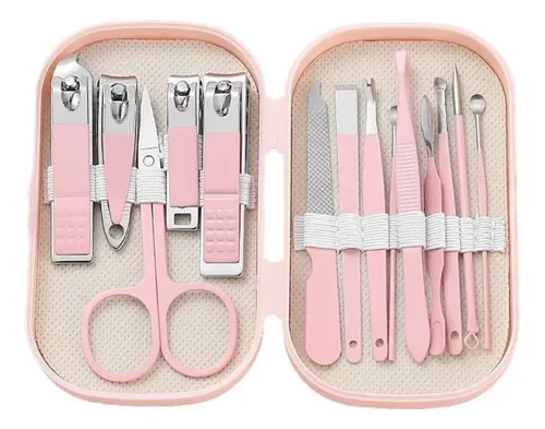 Set De 14 Cortauñas De Lujo Para Manicura Y Pedicura