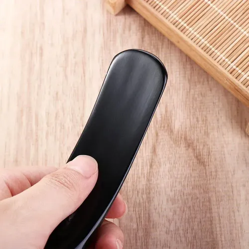 Tablero Gua Sha De Cuerno De Búfalo Negro Para Masaje Meridi