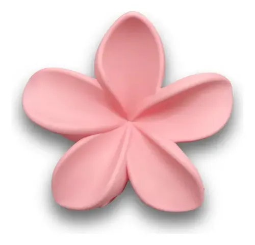 Set Pack Broches Hebillas De Pelo Flor Hawai Mate Claro X4 Amarillo/rosa/turquesa/celeste