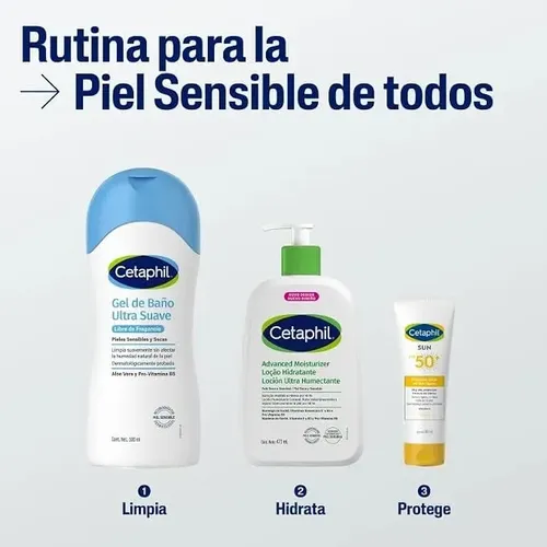 Cetaphil Gel de Baño Piel Sensible Sin Fragancia 500 ml