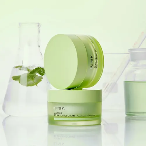 Iunik Centella Relief Sorbet Cream 50 Ml | Crema Facial Coreana Calmante Con Centella Asiática, Textura Sorbet Ligera, Hidratación Refrescante, Reduce Sensibilidad, Irritación Y Enrojecimiento, Ideal