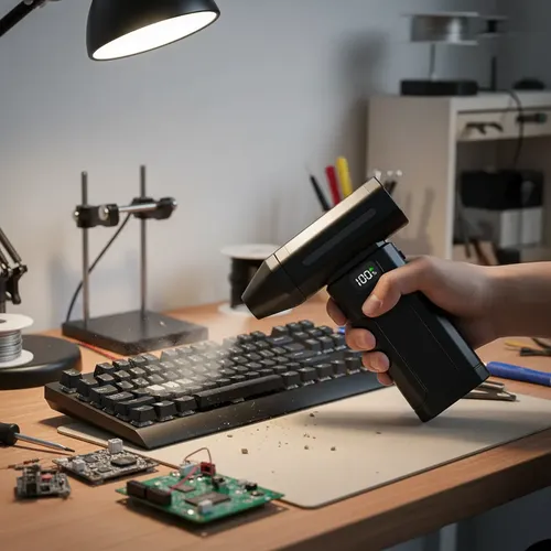 Soplador Eléctrico Forgekin Mkd13 Para Limpieza De Teclado Y Electrónica Negro