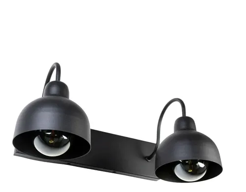 Aplique de pared 2 luces estilo industrial | Lámpara hierro negro pintado a horno | Rosca E27 apto LED | Ideal baño, espejo o pasillo | Diseño moderno y robusto | Hecho en Argentina | Venzar Deco