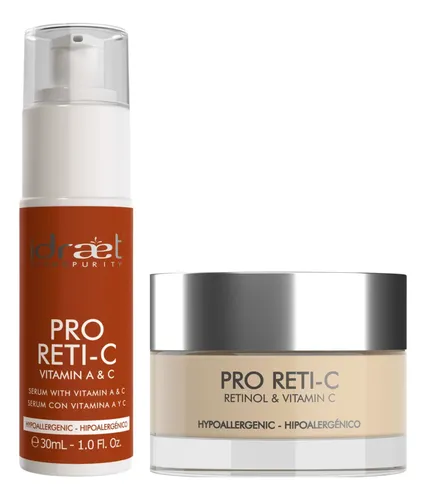 Crema Y Serum Retinol Vitamina C Antiedad Hidratante Idraet