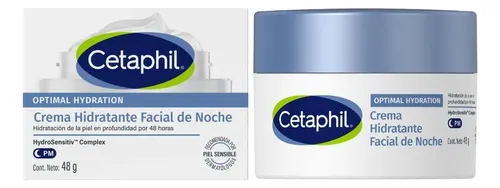 Cetaphil Optimal Hydration Crema Noche Con Ácido Hialurónico Piel Sensible x 48 g