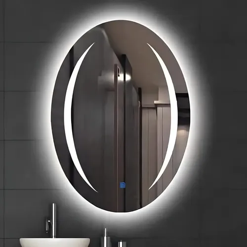 Espejo Circular Led 60cm Espejo Cálido Romántico Marco Diseño 12
