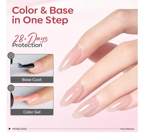 Modelones 6-colores Base Gel 6 En 1 Nude Pink