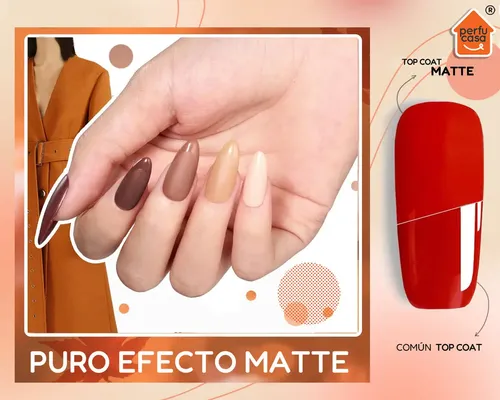Esmalte Gel Led Uv Sellador Top Coat Efecto Matte Transparente Semipermanente 10ml Eloíse