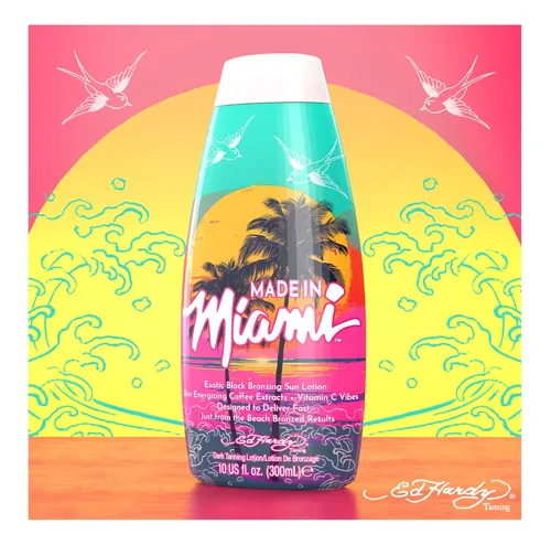 Loción Oscura Autobronceadora Ed Hardy Made In Miami, 300 Ml