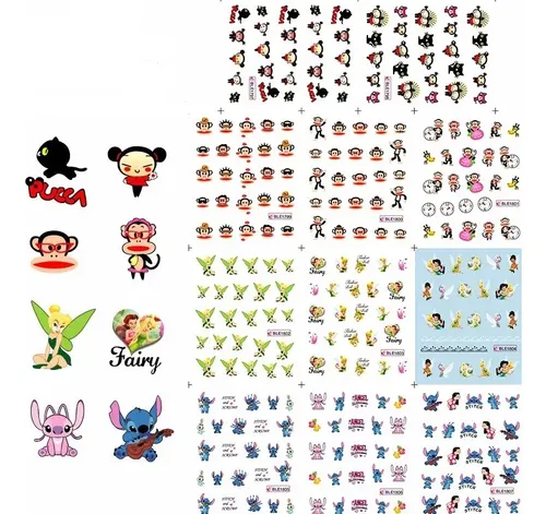 Stickers Al Agua Water Decals Modelos Varios Nail Art