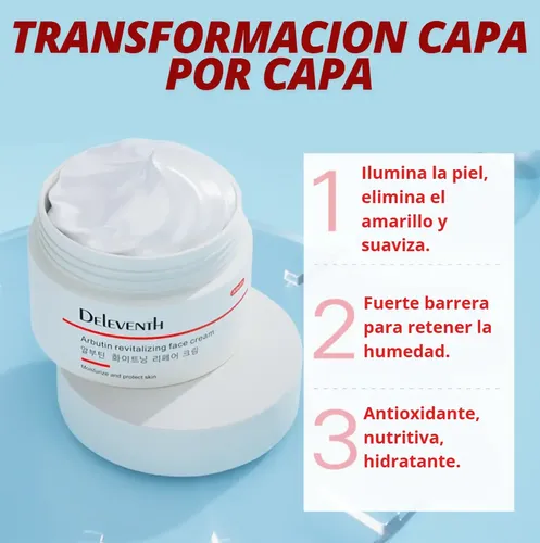 Crema Facial Coreana Blanquea Arbutin Deleventh 30g