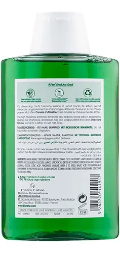 Shampoo Klorane Ortiga Cabello Graso Seborreductor 200 Ml