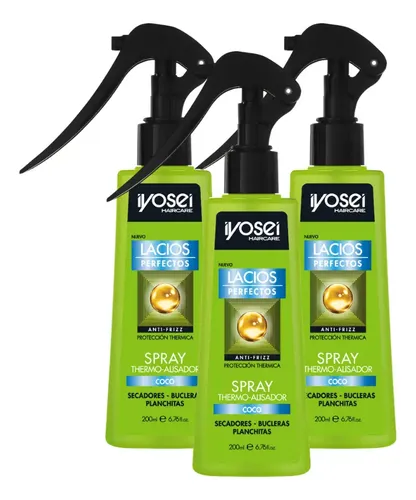 Protector Térmico Alisador Anti Frizz Coco X 200ml Iyosei X3
