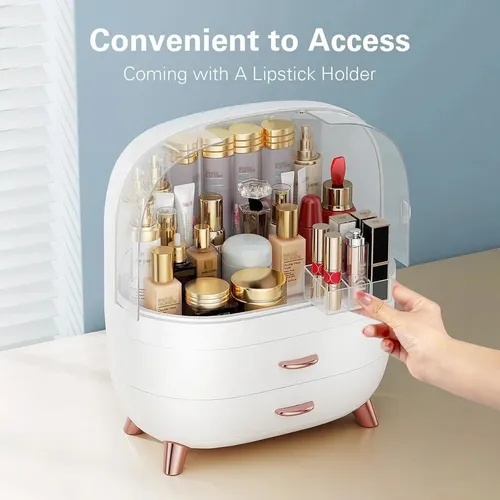 Porta Cosméticos Organizador Maquillaje Makeup Capsula Blanco
