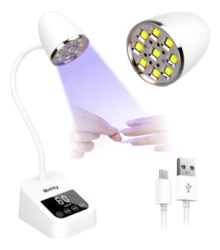 Lámpara Uv Led Para Uñas Gel X Inalámbrica 27w Blanco