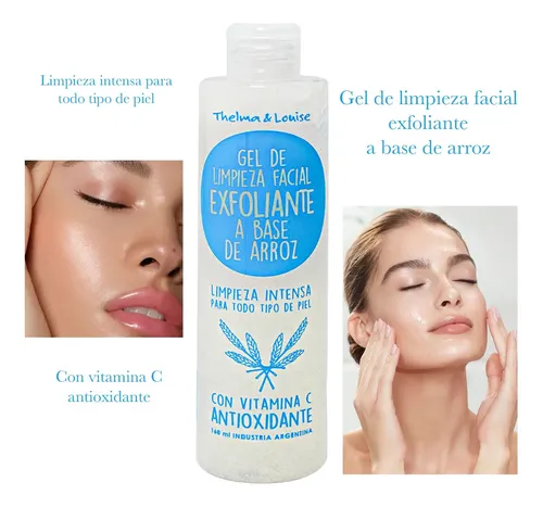 Gel De Limpieza Facial Exfoliante A Base De Arroz Vitamina C