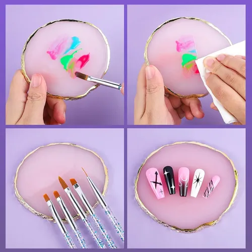 Kit Pinceles Y Herramientas Para Uñas Diseño Y Esmaltado