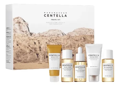 Skin1004 Madagascar Centella Travel Kit, Juego De 5 Piezas Momento de aplicación Día/Noche Todo tipo de piel