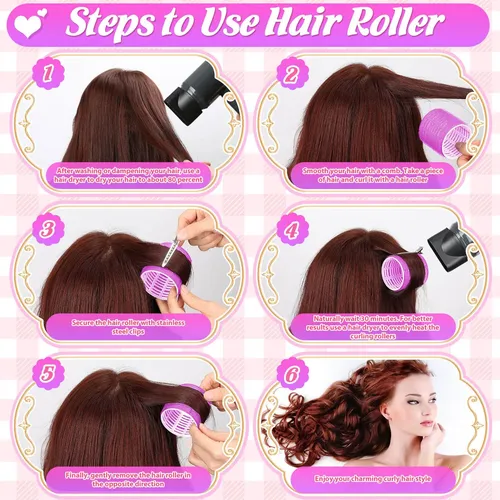 Rulos Para El Cabello Tetutor 62 Piezas Para Mujeres, 6 Tama