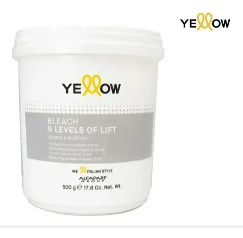 Polvo Decolorante Blanco Yellow By Alfaparf aclara Hasta 9 Tonos